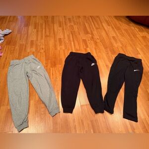 Nike Kids' Gray and Black Joggers